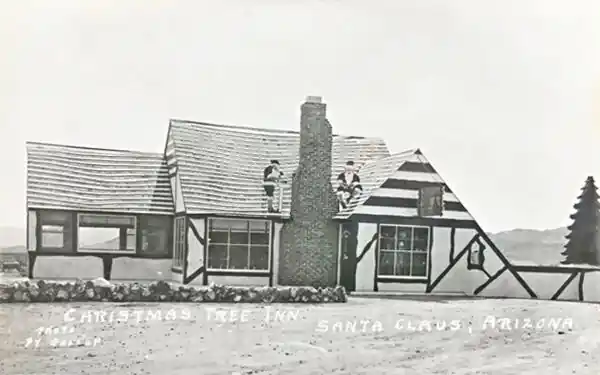 Christmas Tree Inn 1940s postcard 1940s postcard, cottage-style inn