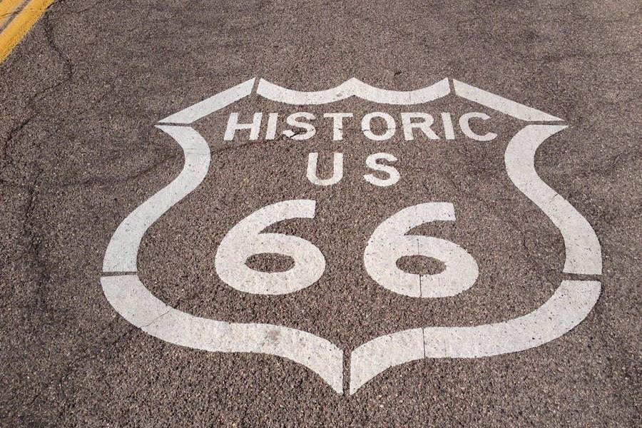 Route 66 Mother Road Trip Nostalgie Blechschild 30 cm Tin Sign shield 