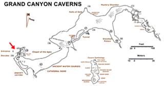 Plan of Grand Canyon Caverns a plan of the caves and its sights