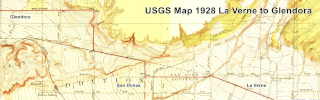 1928 USGS map La Verne, San Dimas and Glendora
