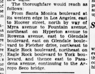 1929 newspaper article US66 alignment. Click to Enlarge newspaper article detailing Route 66 alignment in LA, 1929