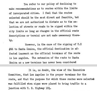 1931 Letter California Hwy. Commission text, black and white, 1931 letter from the California Hwy. Commission to the Automobile Club of Southern California