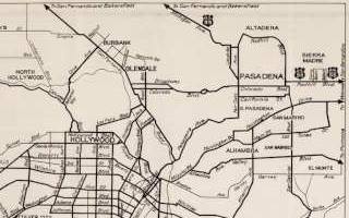 1930, CHC map Los Angeles. Click to Enlarge color 1930 map, CALTRANS with US highways in Los Angeles region
