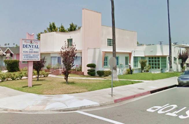 present appearance of the Draper's Studio Building in Pasadena, Route 66 California