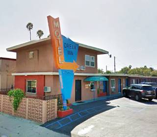 Dream Inn motel neon sign, San Bernardino US 66