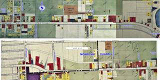 color coded land use map, Duarte 1940