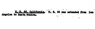 1935 extension or US66 to Santa Monica AASHO text extending US66 to Santa Monica, 1935