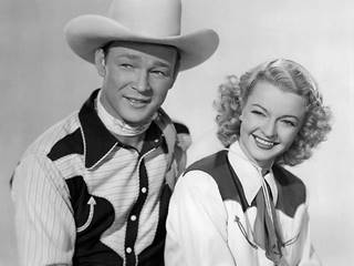 Roy Rogers and Dale Evans black and white 1950s. Roy Rogers and Dale Evans