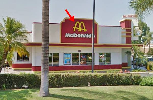 View of Mc Donald's in Monrovia, Route 66, California