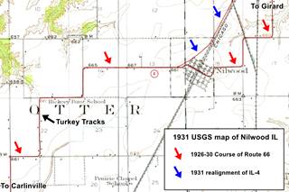 click to see 1926 road map of Nilwood IL