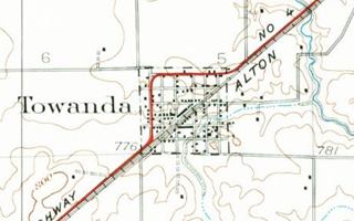 1926 USGS map of Towanda
