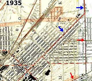 USGS map from 1935 with US 66 in Granite City