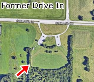 Former Drive In Theater in 1954 satellite view in Collinsville US66