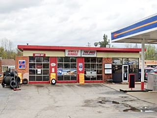color view of the gas station