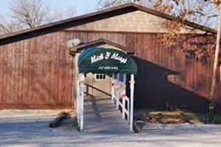 woodframe restaurant and bar, entrance door