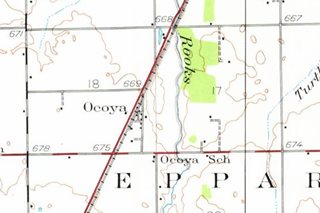 USGS Map of OCOYA, 1935