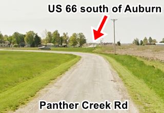 original IL-4 in Auburn narrow road, running among fields