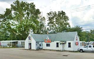 color, 2023 view gable roof building a pub facing highway