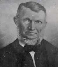 Thomas Cox black and white mid 1800s portrait of a bearded middle aged man: Thomas Cox