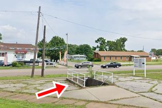underpass and homes on avenue