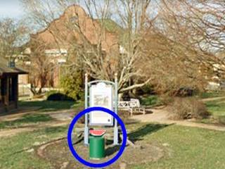 Lincoln Watermelon Slice Monument in Lincoln concrete Watermelon Slice Monument