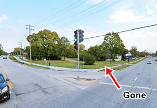 Neon Sign gone; the Wishing Well motel in 2017 in Countryside US66