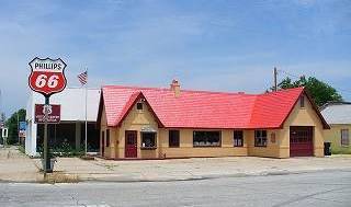 1930 Phillips 66 Gas Station in Baxter Springs, Kansas