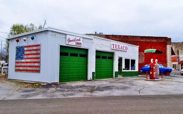 Restored Texaco in Galena restored former Texaco, garage, pumps, office and Doc Hudson