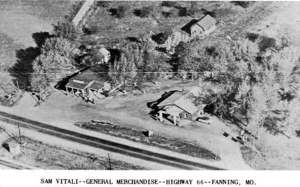 air view of the old post and hall in a black and white photo