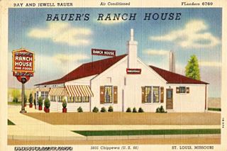 Bauer’s postcard Bauer’s Ranch House postrcard