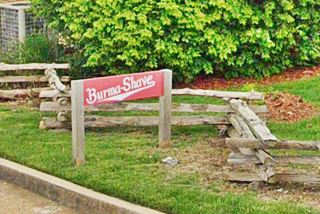 wood rail fence and Burma Shave sign Rail Haven motel Springfield MO wood rail fence by motel office and Burma Shave signs