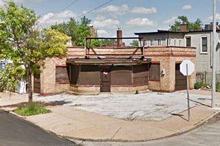 Corner station gas station on a corner