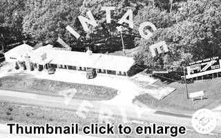 vintage black and white aerial photo thumbnail of a motel