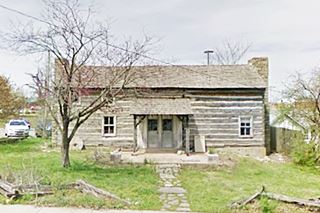 one story log cabin