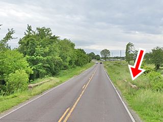 bridge on Route 66, cars and trees