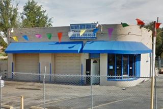 Vintage gas station former service station