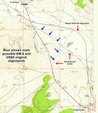 detail from USGS Map of Horace - Grants NM