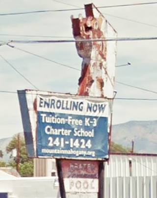Cavalier Motel neon sign in 2014 2014 picture of a rusty fading neon sign with a Cavalier on its top