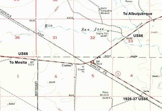 Suwanee Correo juntcion map 1954 detail from USGS Map
