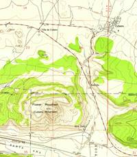 Budville and Cubero on a 1957 USGS map detail from USGS 1957 Map of Cubero and Budville NM