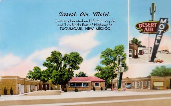 vintage postcard of Desert Air Motel, Tucumcari NM