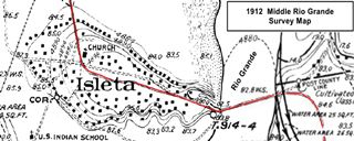 thumbnail of 1912 map Isleta NM Click to Enlarge Old 1912 Map of Isleta