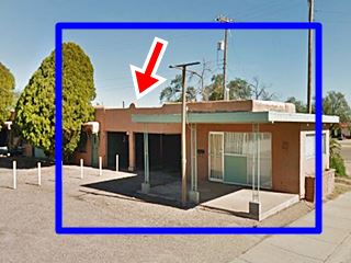 La Nora Court now, trees, well kept building