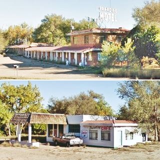 olg Paradise Motel, cafe and Texaco today, Route 66 Tucumcari