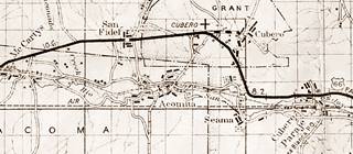 Paraje to McCartys map 1938 detail from NM DOT 1938 Map of Paraje to McCartys NM