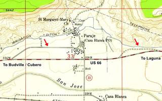 detail from USGS Map of Paraje NM