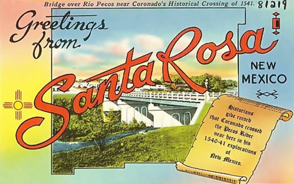 Santa Rosa vintage postcard