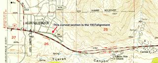1954 USGS Map showing US66