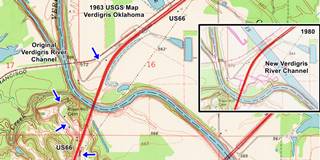Route 66 1963 USGS map 1963 USGS map US66 in Verdigris