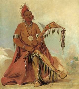 Portrait of Chief Clermont Portrait of Osage Chief Clermont in Native dress